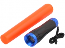 Lichao CREE Q3 LED Zoom Flashlight with Red Diffuser Tip